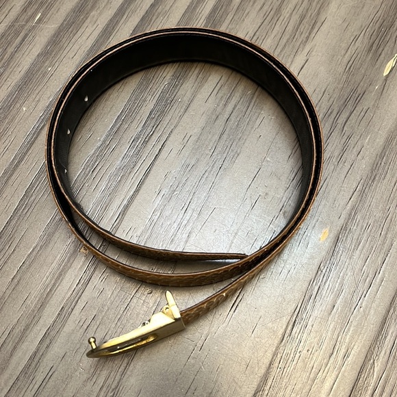 SNAKESKIN LEATHER BELT - Picture 14 of 15